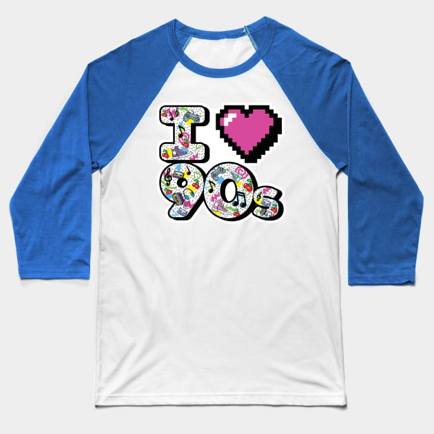 I Heart 90s Baseball T-Shirt by ArtofJMS